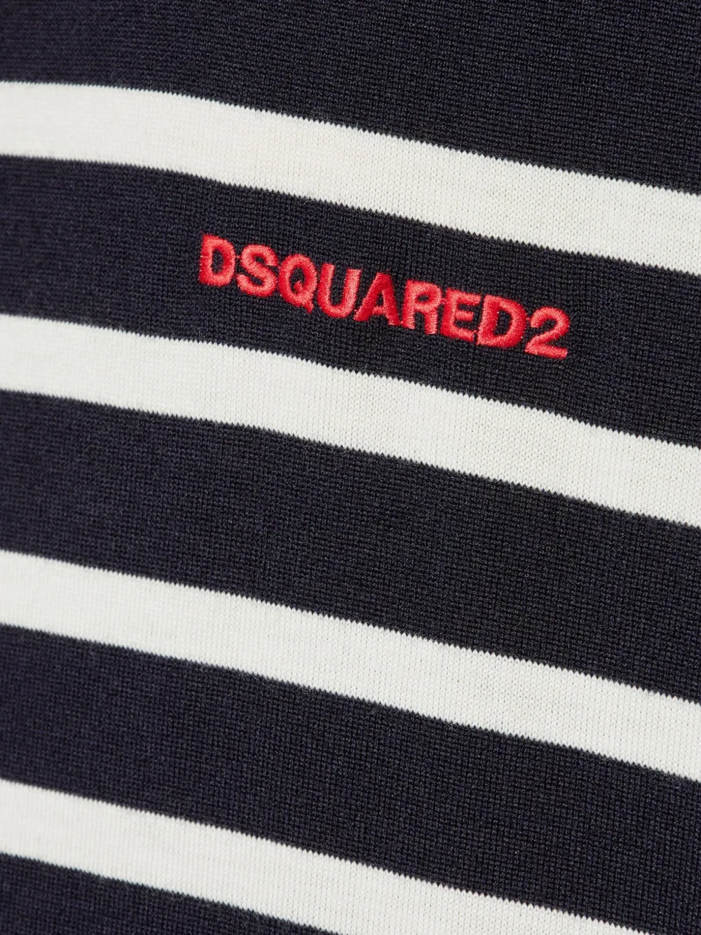 DSQUARED2 logo-detail striped sweater Blauw