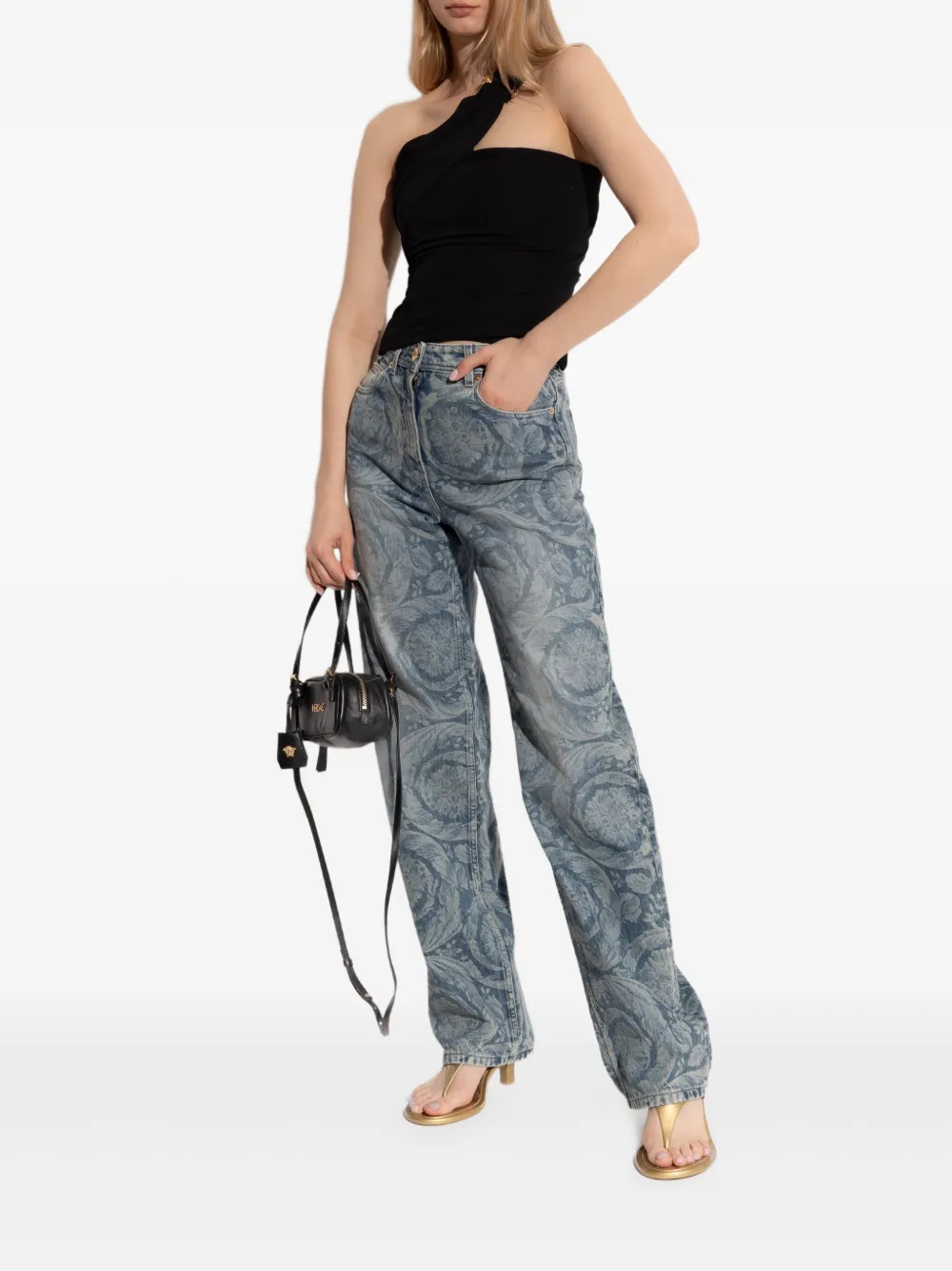 Versace top asimétrico con hombro descubierto | Chalecos y camisetas | Image 2
