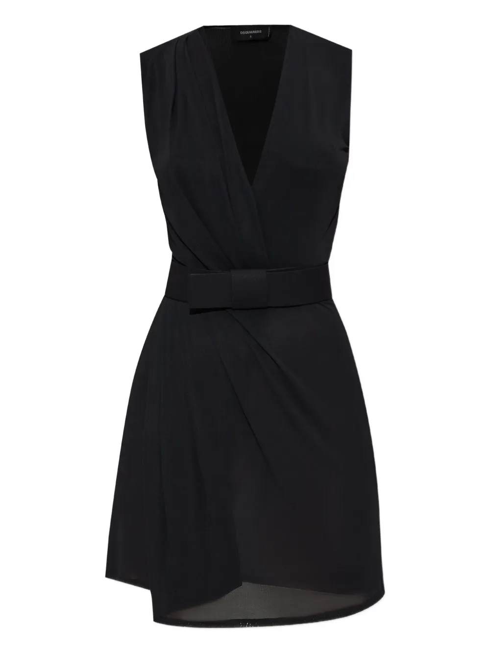 DSQUARED2 Wikkeljurk met ceintuur Zwart