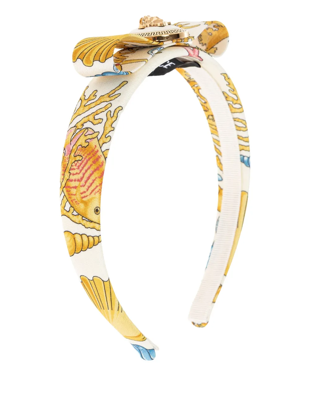 Versace Underwater Barocco Gianni Ribbon headband Geel