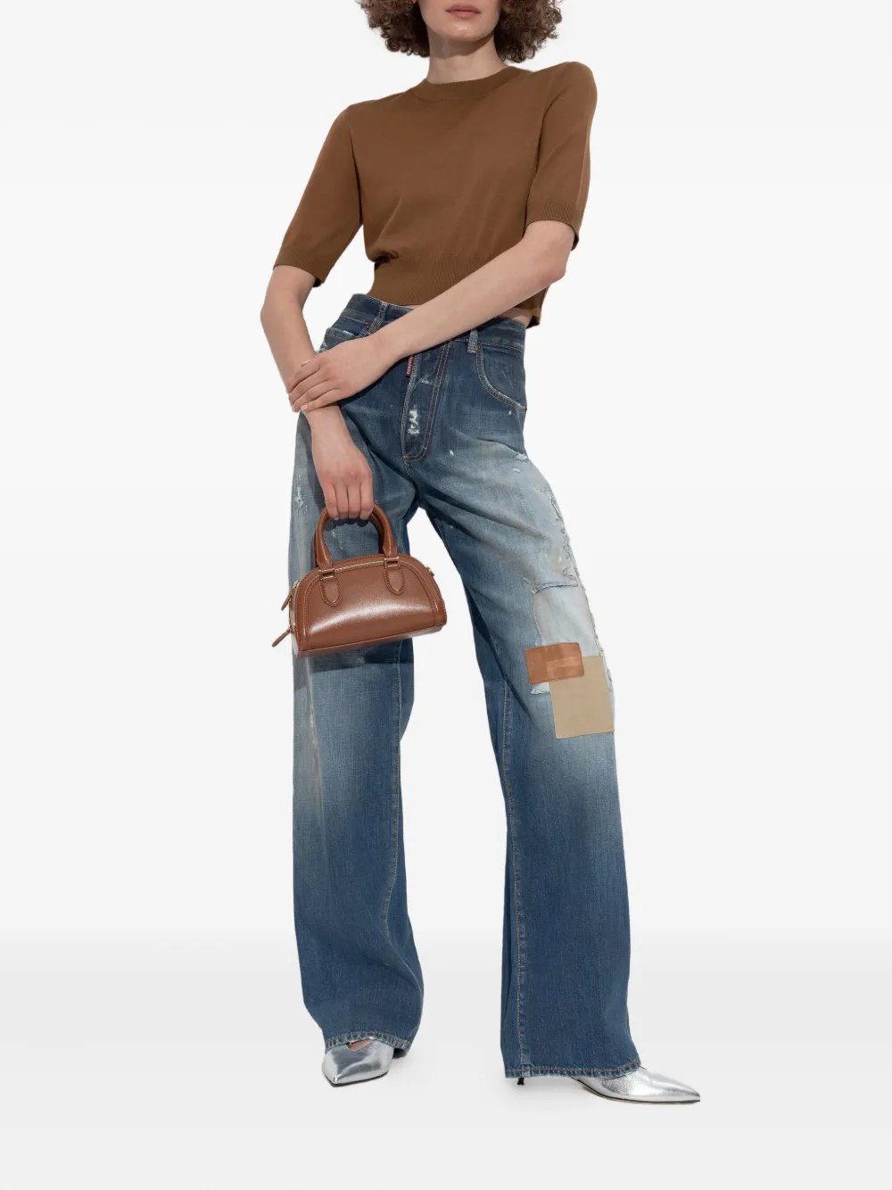 DSQUARED2 Gebreid T-shirt Bruin