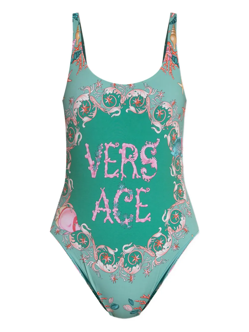 Versace Badpak met print Groen