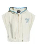 Versace hooded cropped top - White