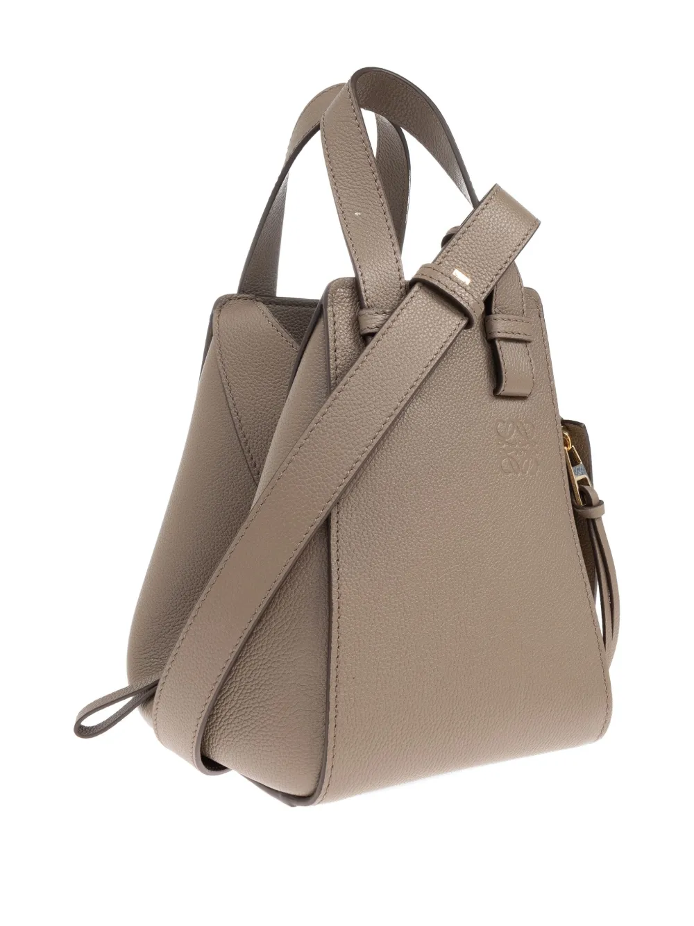 LOEWE Hammock leren shopper Beige