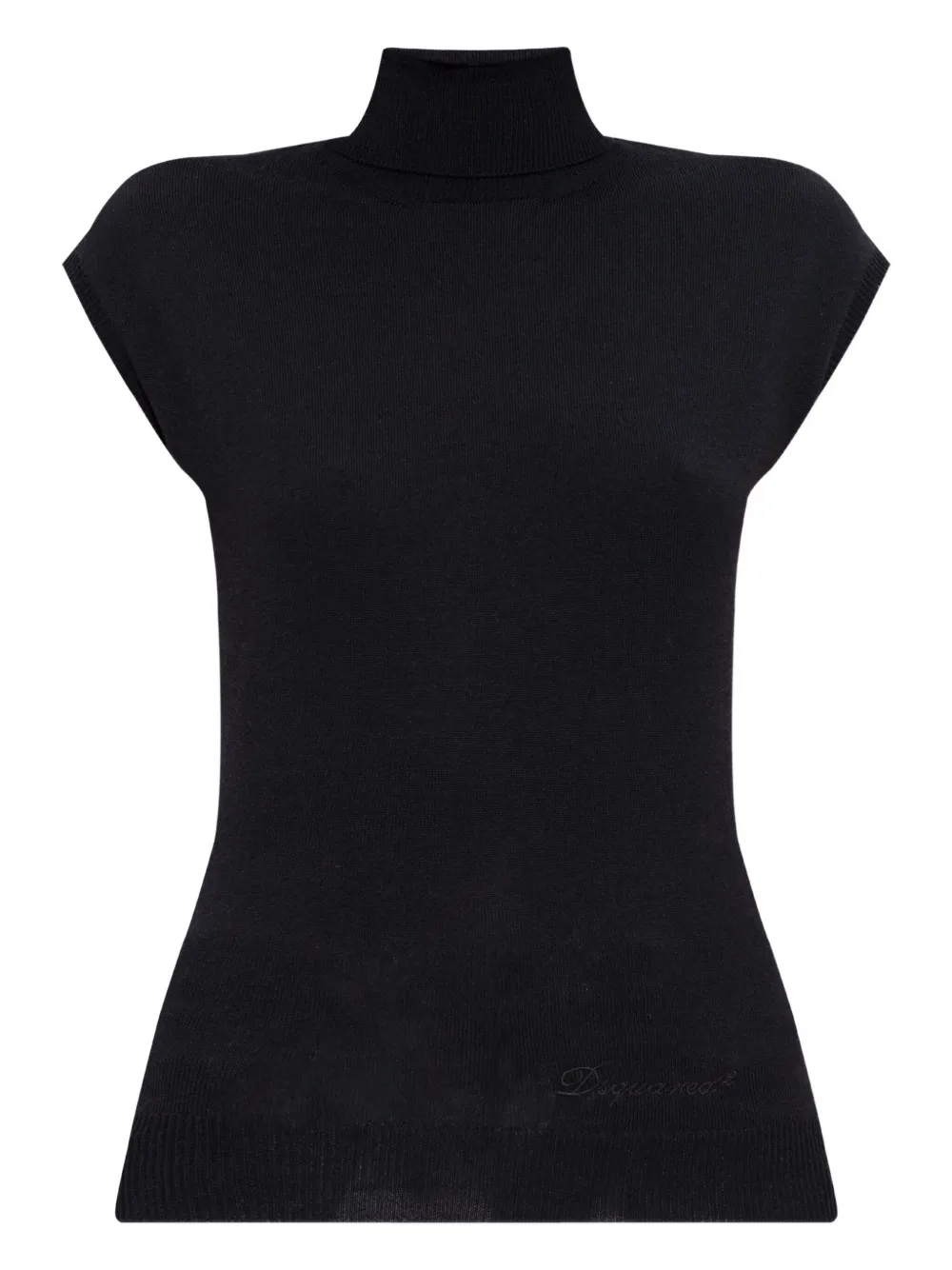 DSQUARED2 cap-sleeve turtleneck top | Black | Image 1