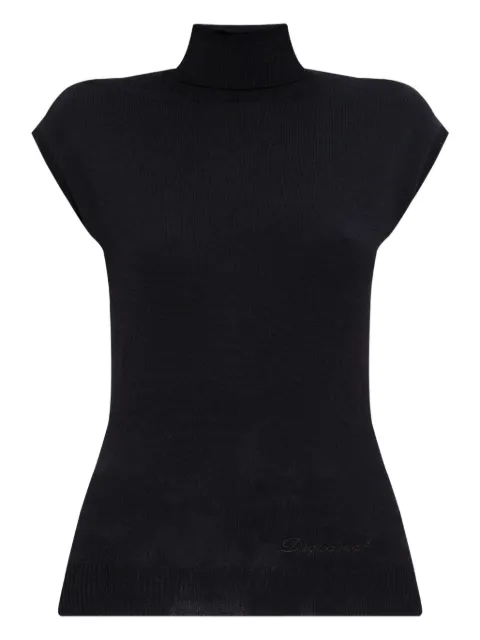 DSQUARED2 cap-sleeve turtleneck top