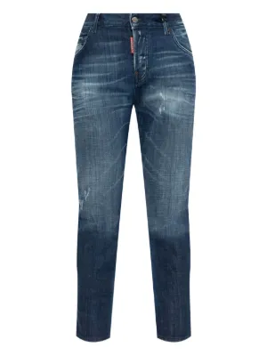 DSQUARED2 high-waist Cropped Jeans | Blue | FARFETCH AO