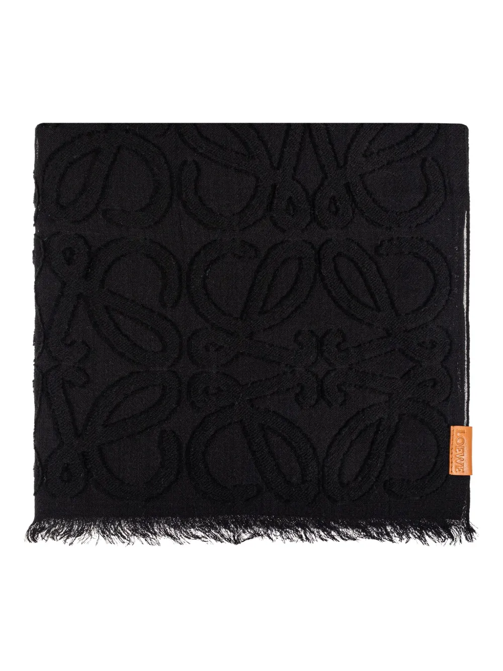 Anagram-pattern wool scarf