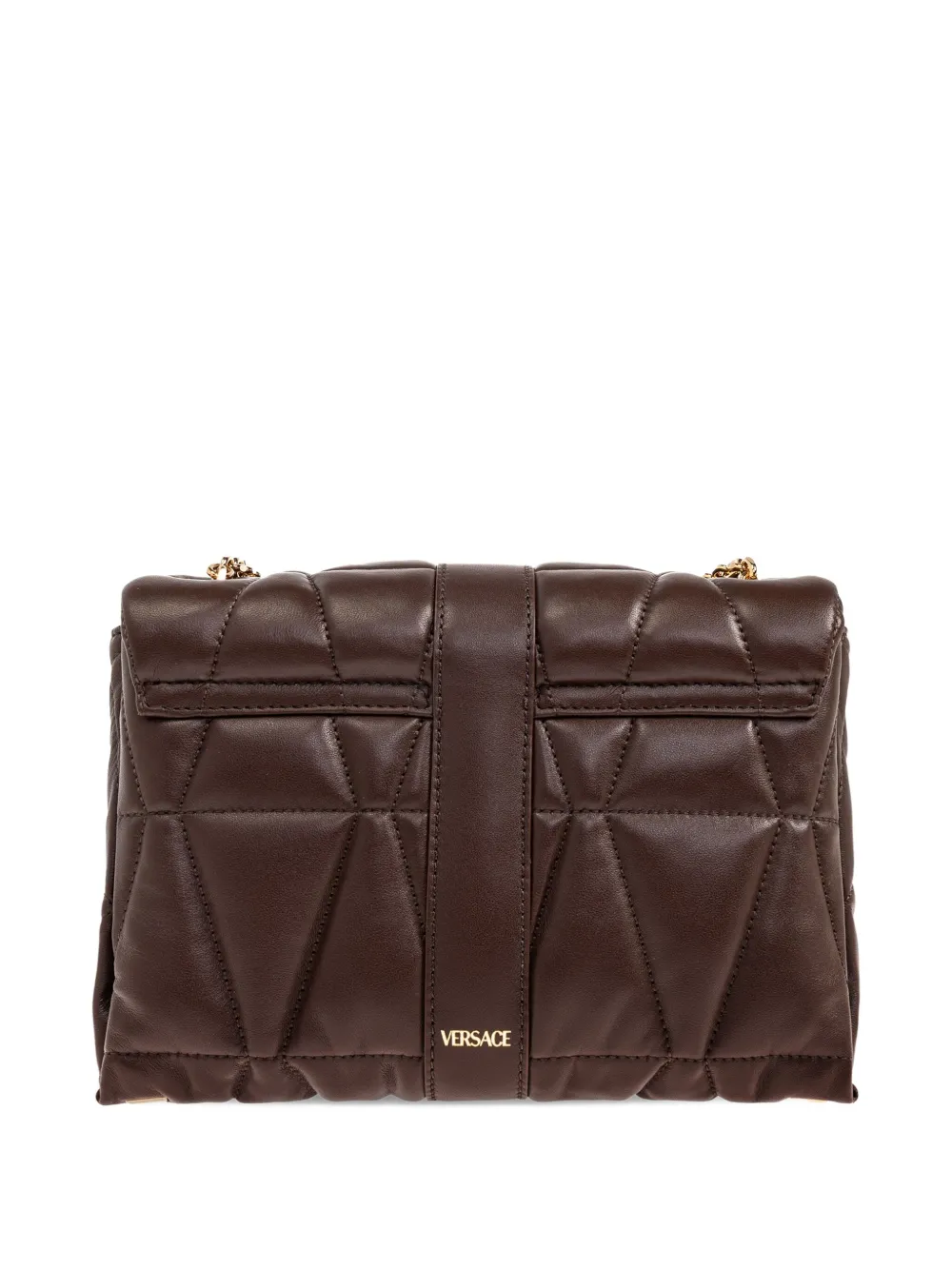 Versace Kleio gewatteerde mini-schoudertas Bruin