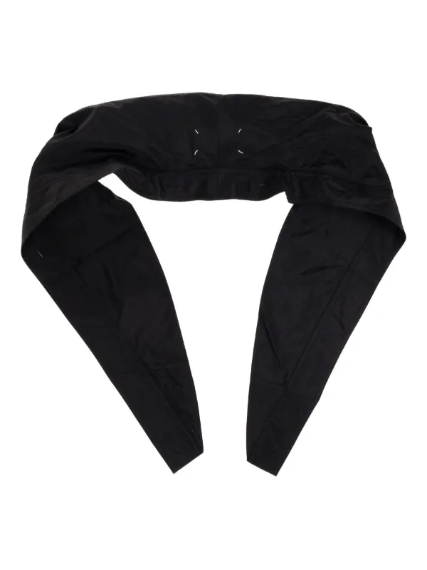 Maison Margiela Hooded zip-up Scarf | Black | FARFETCH
