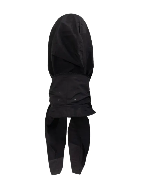 Maison Margiela ジップ フーデッドスカーフ | ブラック | FARFETCH JP