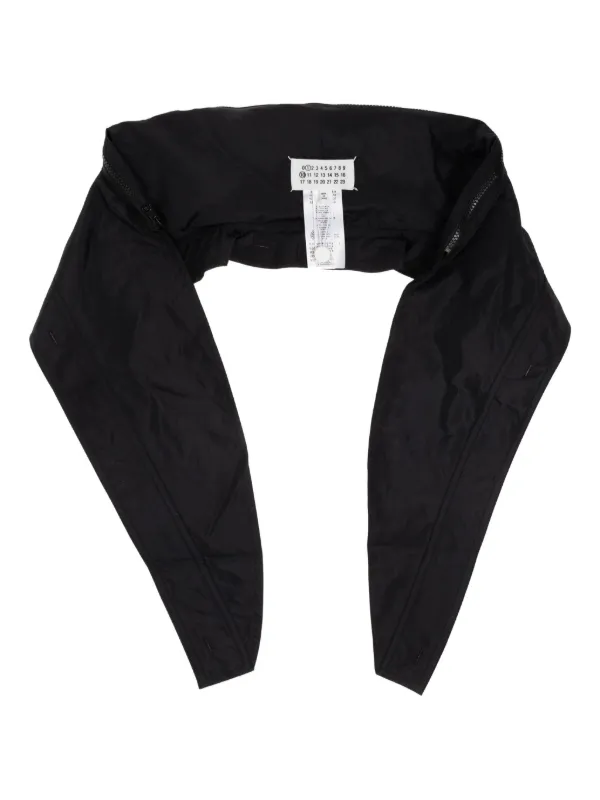Maison Margiela Hooded zip-up Scarf | Black | FARFETCH