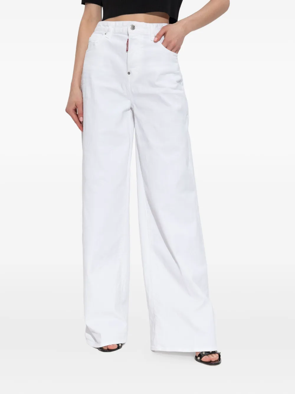 DSQUARED2 Jeans met logopatch Wit