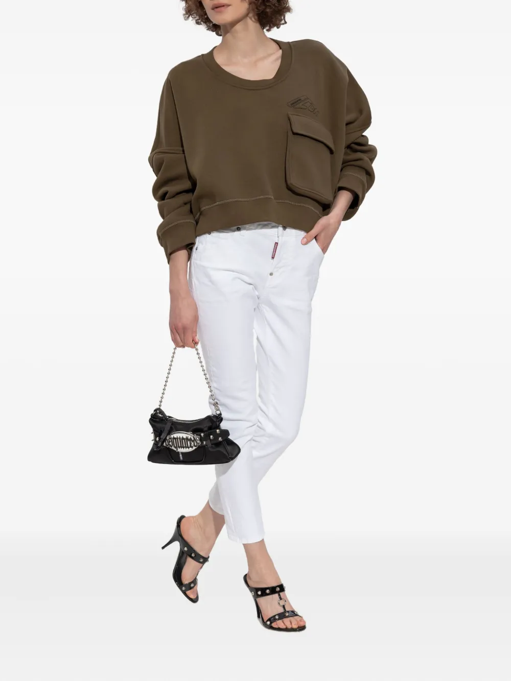DSQUARED2 logo-patch jeans | Cropped Jeans | Image 2