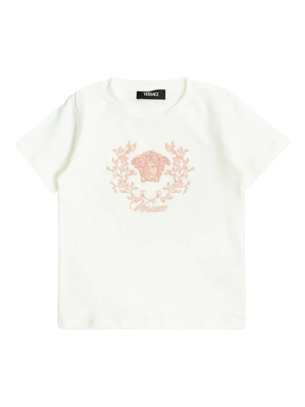 Versace Kids Katoenen T-shirt Wit