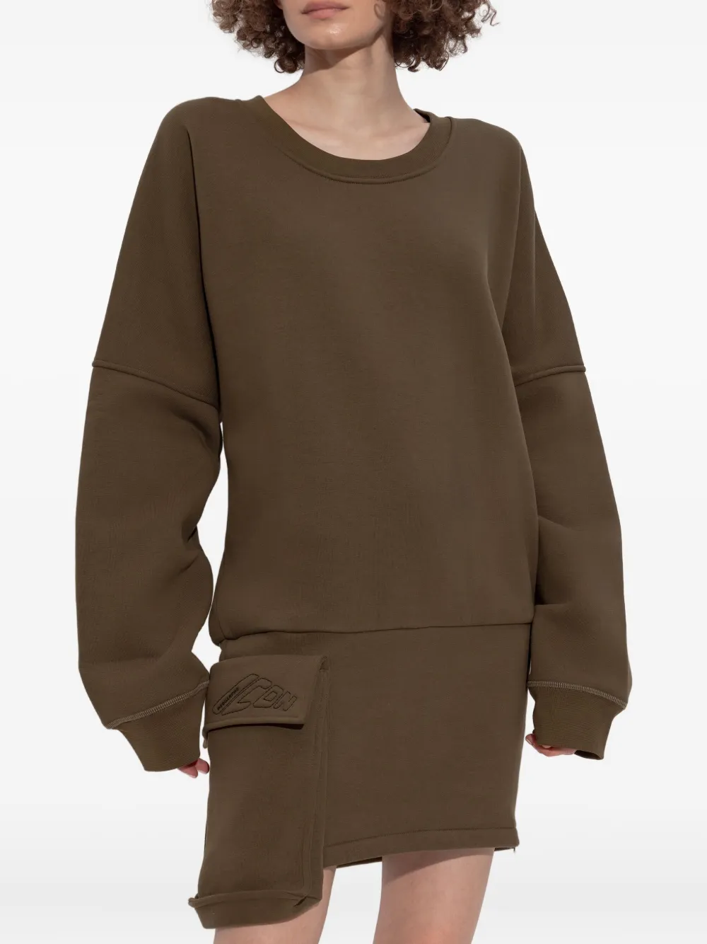 DSQUARED2 Truijurk met asymmetrische afwerking Groen