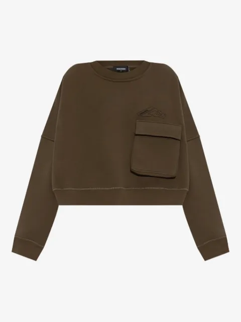 DSQUARED2 pocket-detail cropped sweatshirt