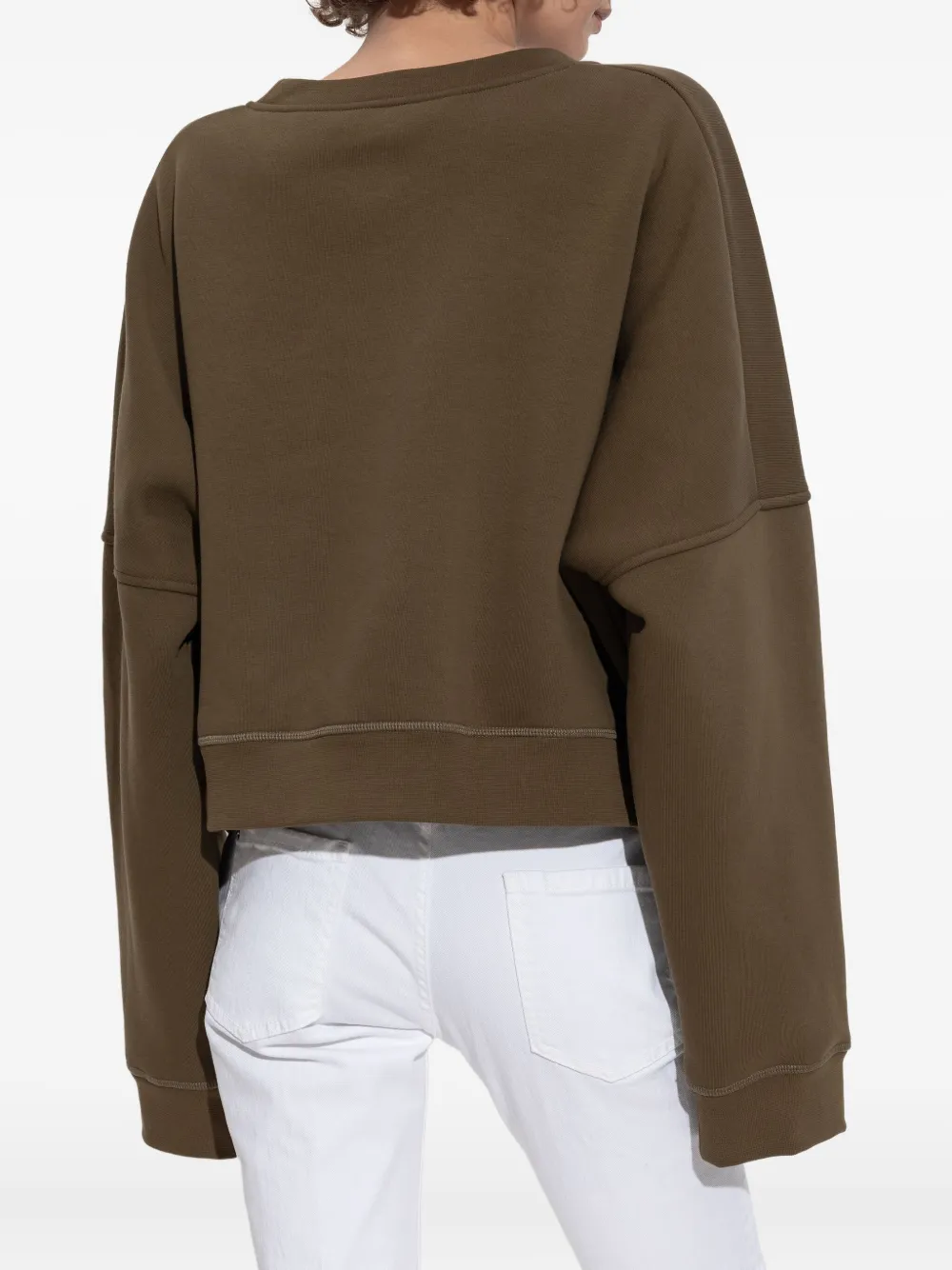 DSQUARED2 Cropped sweater met zakdetail Groen
