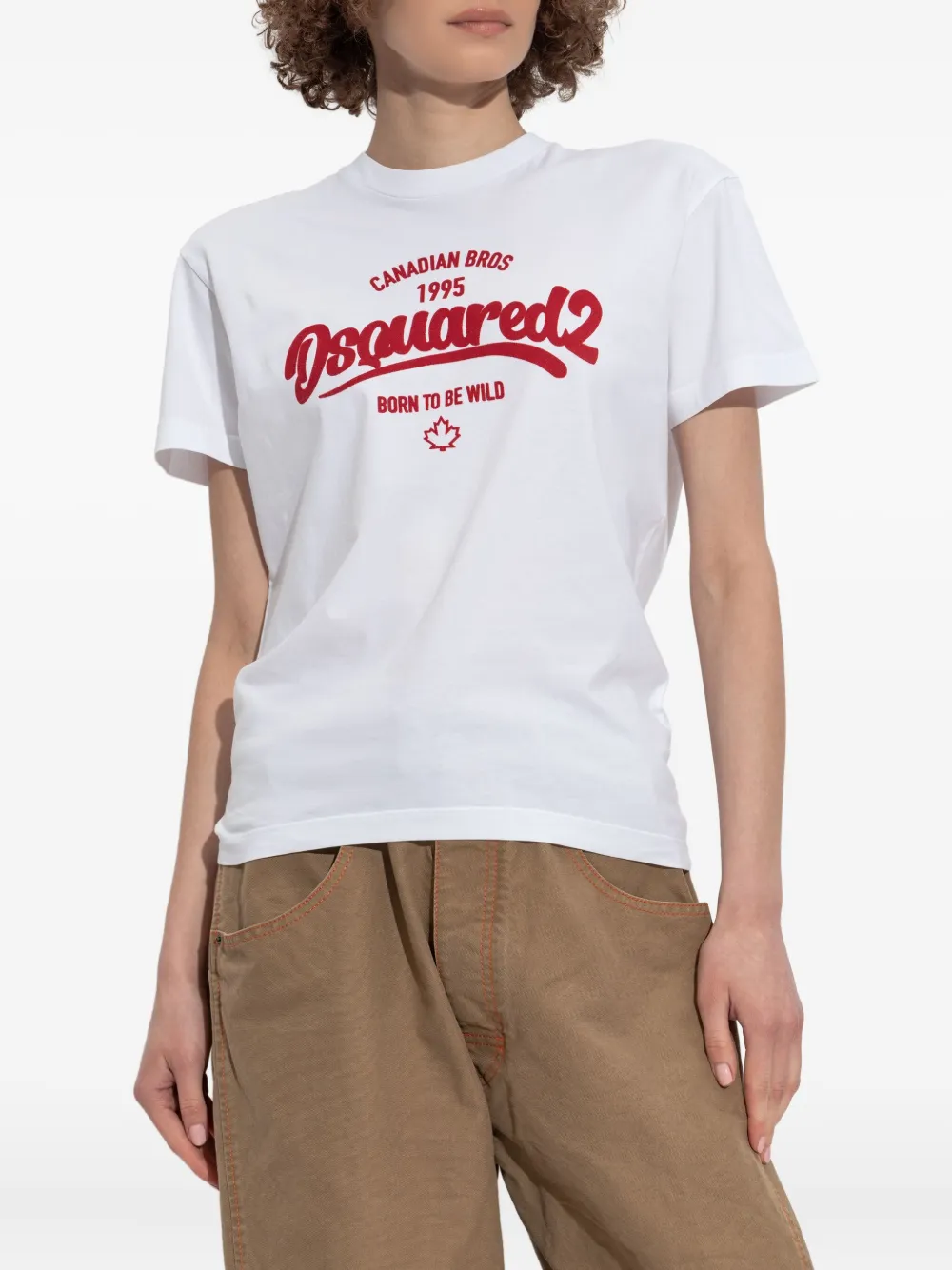 DSQUARED2 T-shirt met logoprint Wit