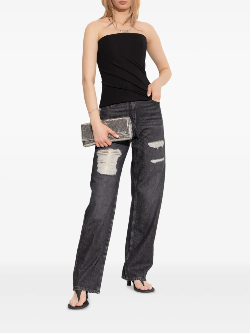 Versace Mouwloze top Zwart