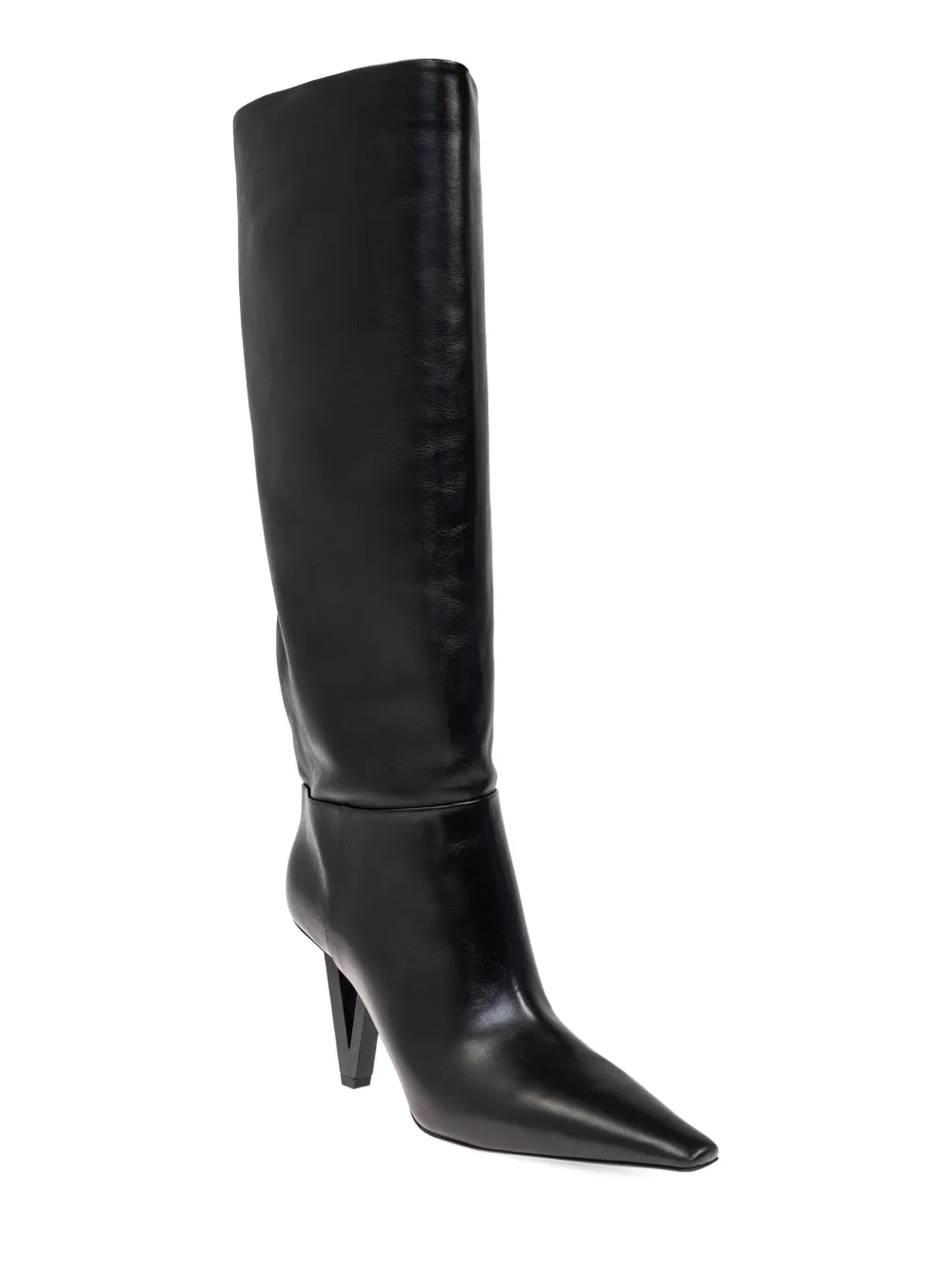 Versace Leren laarzen Zwart