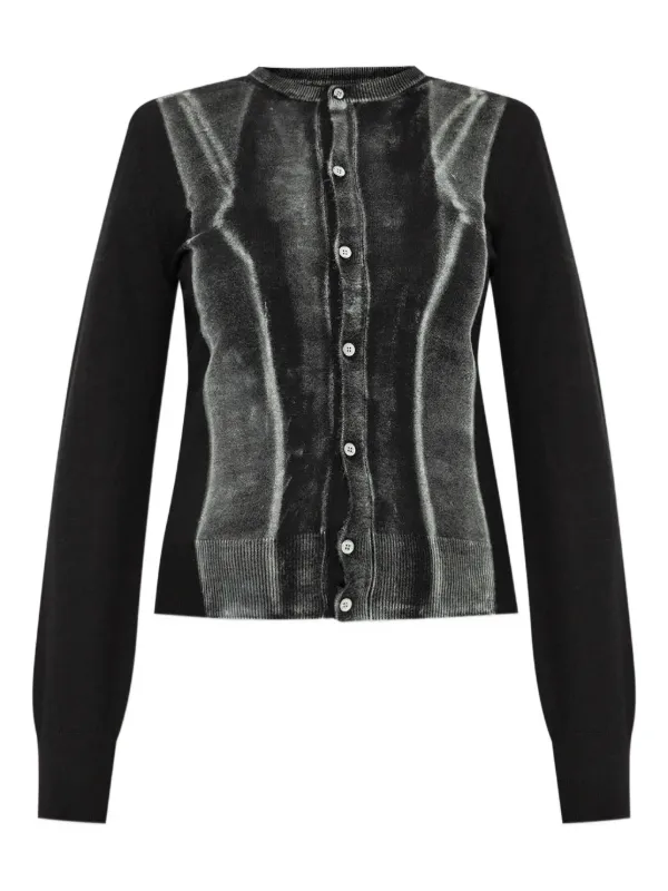 MM6 Maison Margiela バージンウール カーディガン | ブラック
