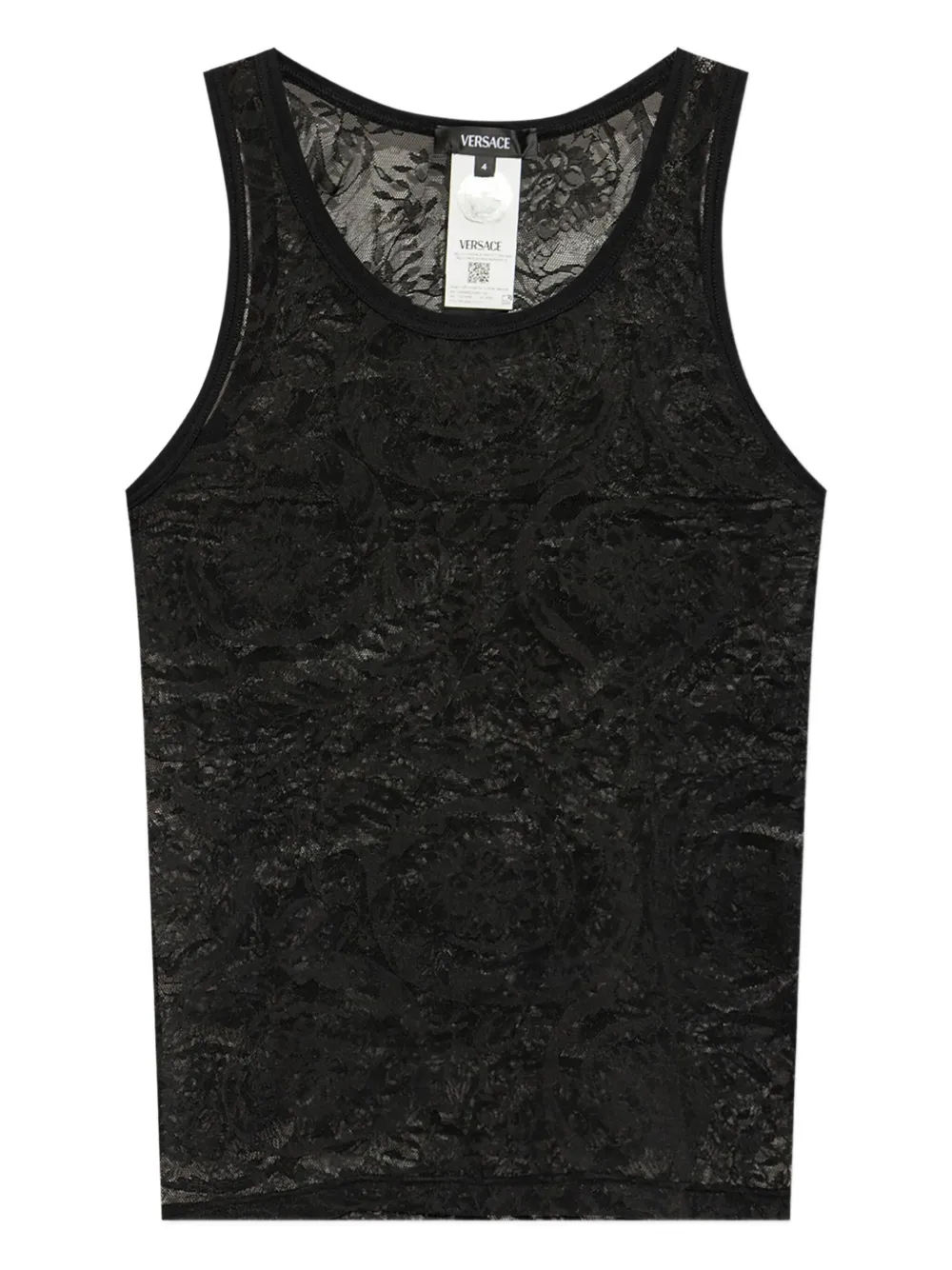 Versace Barocco-lace vest Zwart