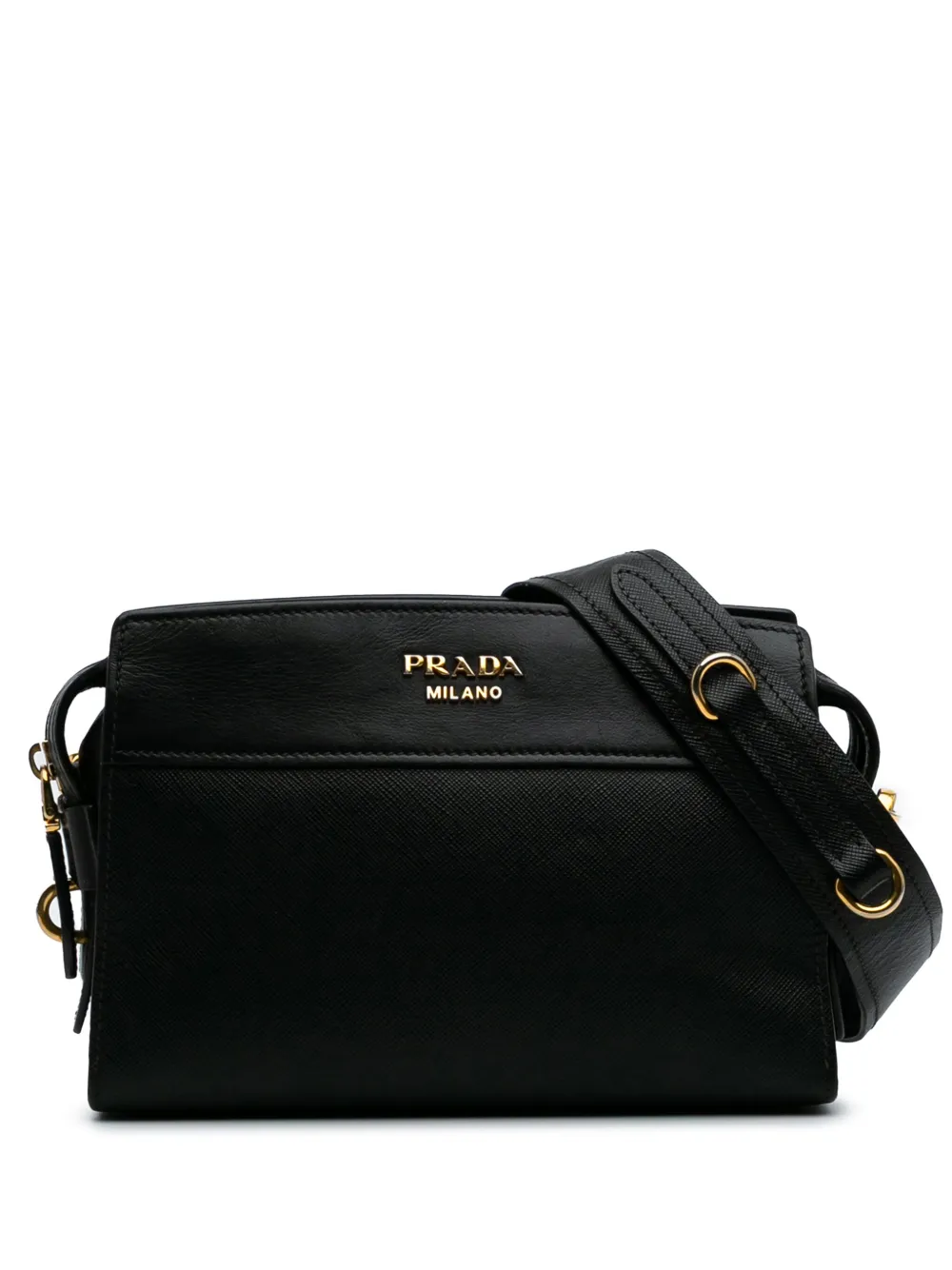 Prada Pre-Owned 2000-2024 Saffiano and City Calf Esplanade crossbody bag | Black | Image 1