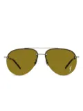 Saint Laurent Eyewear 11/F M Classic pilot-frame rimless sunglasses - Silver