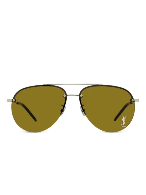 Saint Laurent Eyewear نظارة شمس '11/F M كلاسيك' بإطار بايلوت وبدون إطار