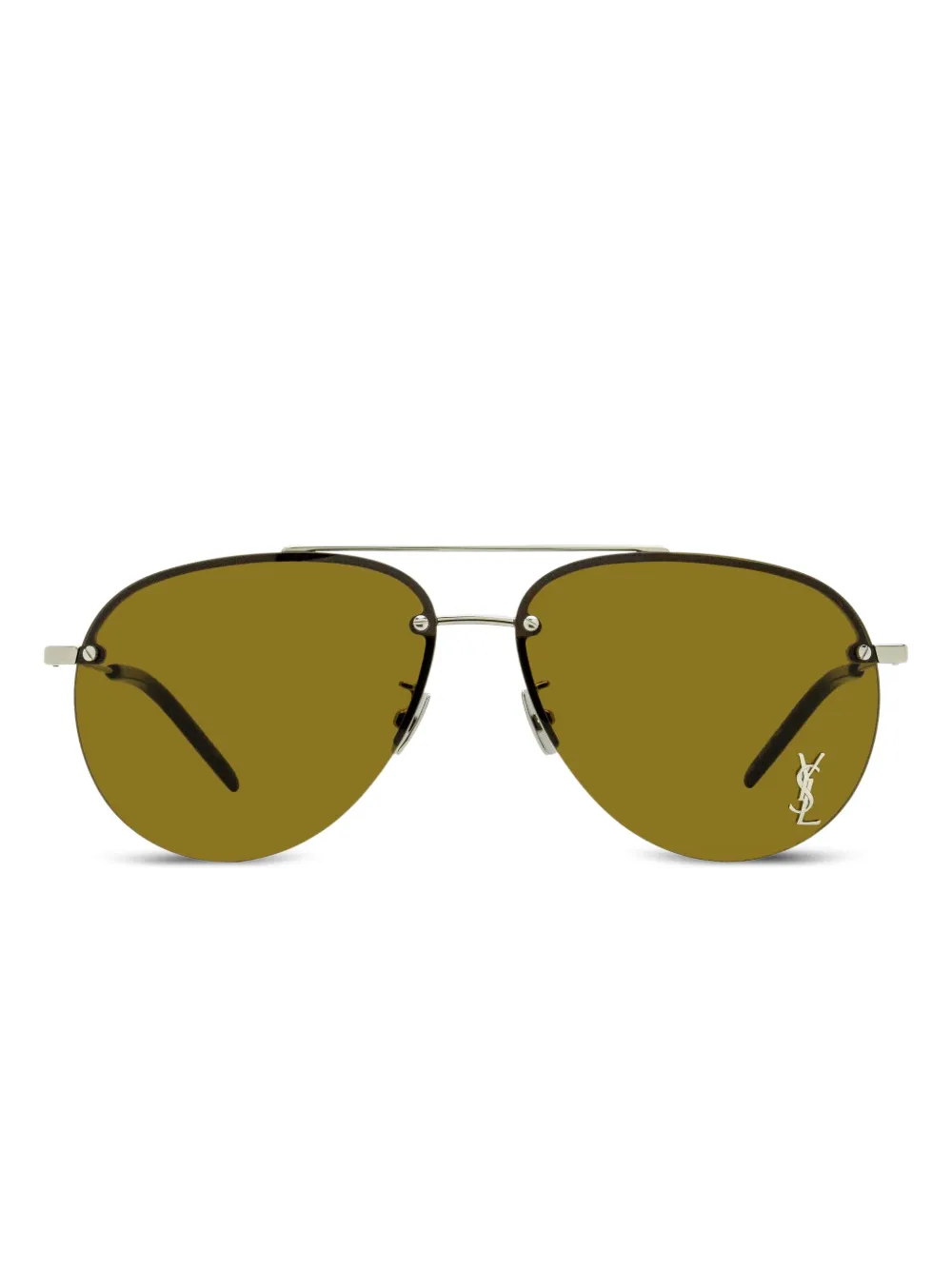 Saint Laurent Eyewear 11 F M Classic zonnebril met piloten montuur Zilver