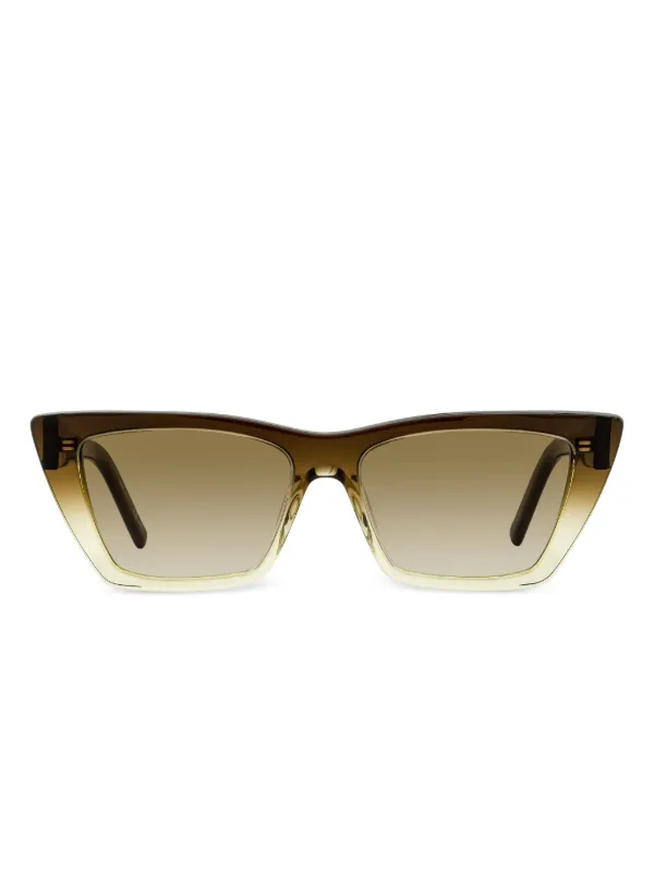 Saint Laurent Eyewear SL 276 Mica Ombre Rectangular Sunglasses Brown  FARFETCH PH