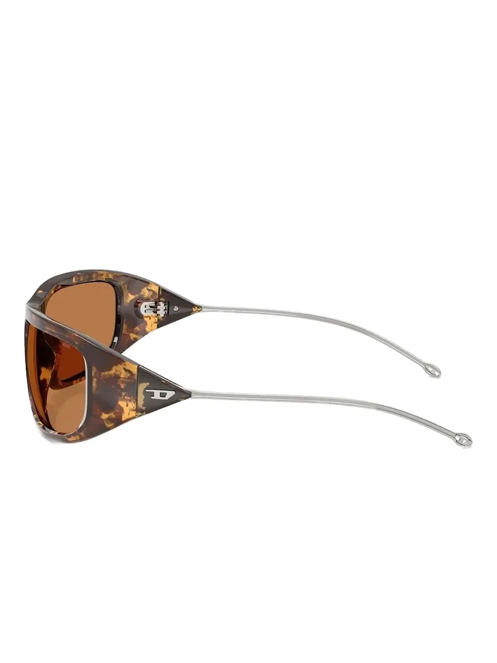 Diesel Zonnebril met schildpadschild-design - Bruin