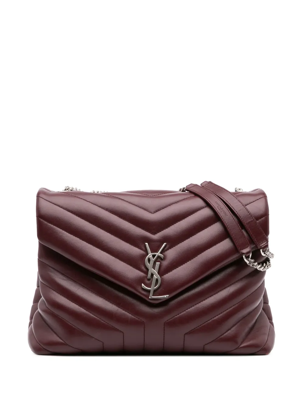 Saint Laurent Pre-Owned 2016 Medium Leather Monogram Matelasse LouLou Bag shoulder bag | Red | Image 1