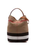 Burberry Pre-Owned 2000-2024 Medium Mega Check Canvas Ashby Bucket Bag satchel - Brown