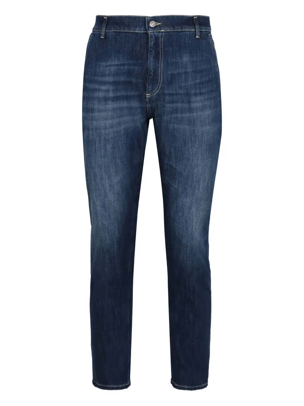 contrast-stitch skinny jeans