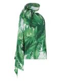 Lauren Ralph Lauren ribbon-neck tropical-print blouse - Green