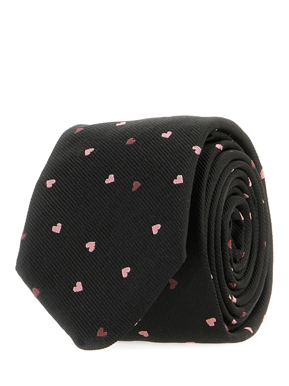 Paul Smith Heart-motif Pointed Tie In Black