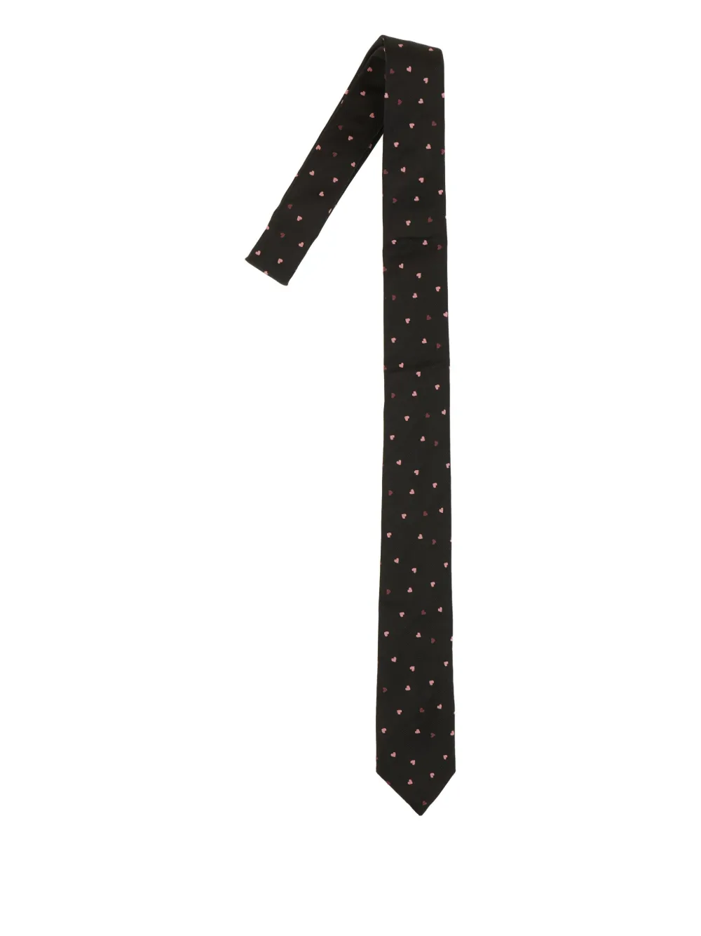 Paul Smith Heart-motif Pointed Tie In Black