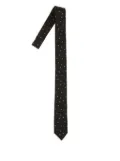 Paul Smith heart-motif pointed tie - Black