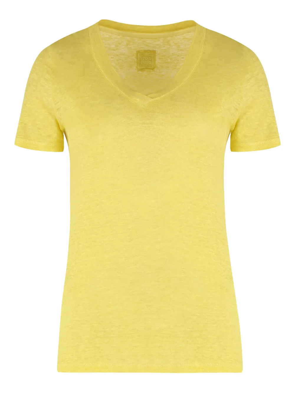 120% Lino V-neck Linen T-shirt