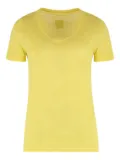 120% Lino v-neck linen t-shirt - Yellow