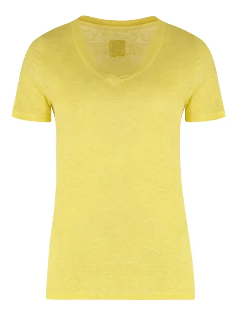 120% Lino v-neck linen t-shirt