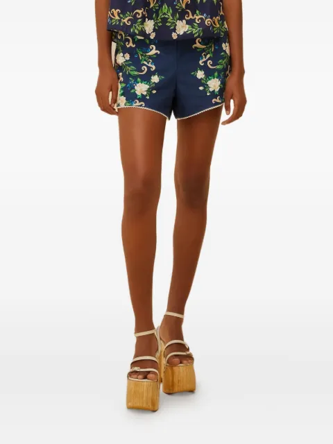 FARM Rio Flower Tapestry belted shorts