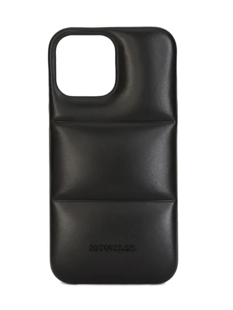 Moncler quilted leather phone case
