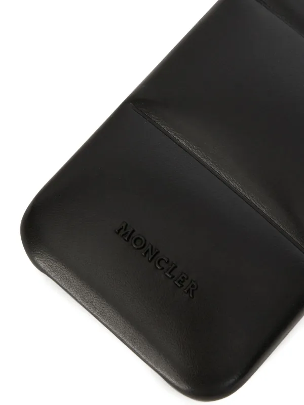 Moncler Quilted Leather Phone Case | Black | FARFETCH