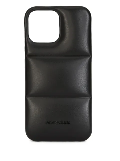 Moncler quilted leather phone case