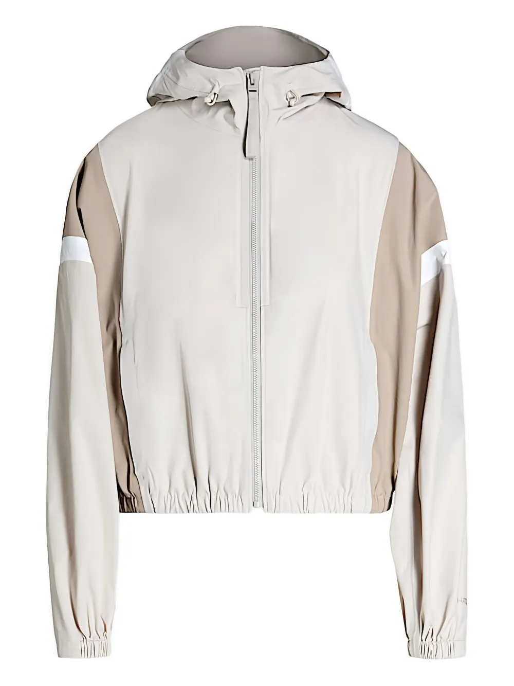 hooded panelled jacket