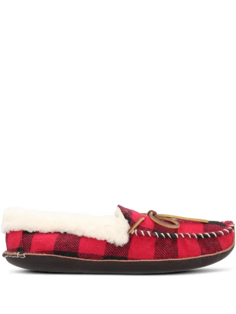 Polo Ralph Lauren tartan bow slippers