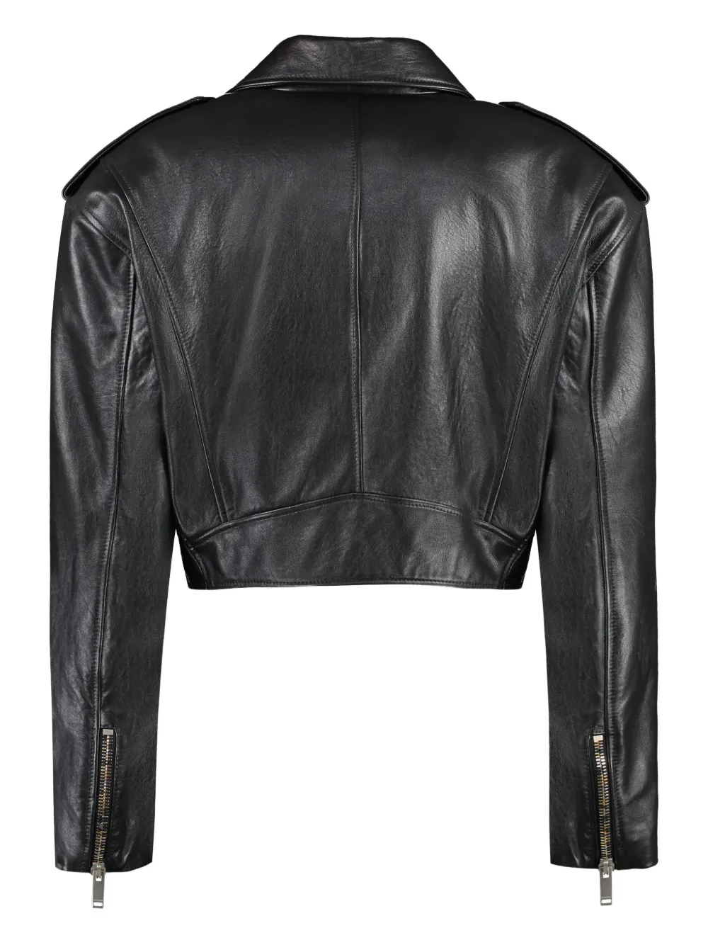 Halfboy cropped biker leather jacket | Biker Jackets | Image 2